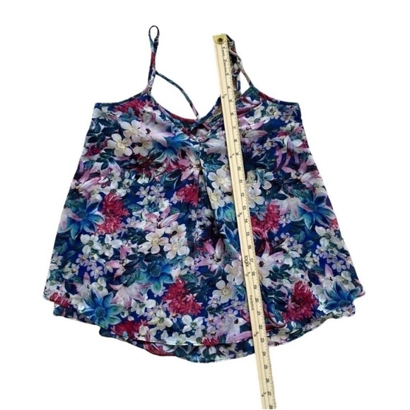 Guess Floral Flowy Blouse with Spaghetti Straps XS - Picture 7 of 7
